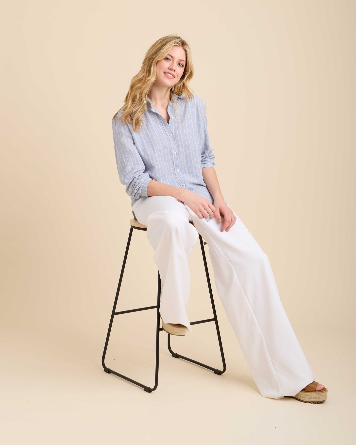 Khalida Striped Blue