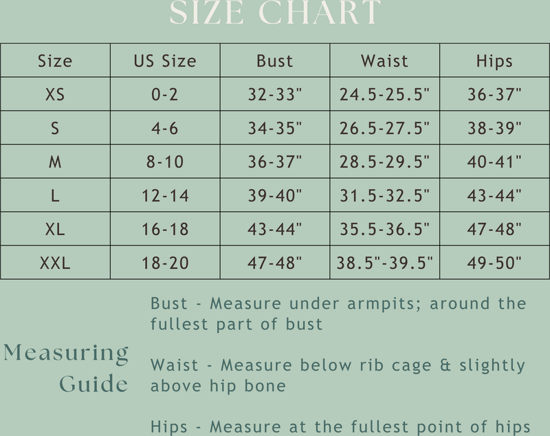 Our Size Chart